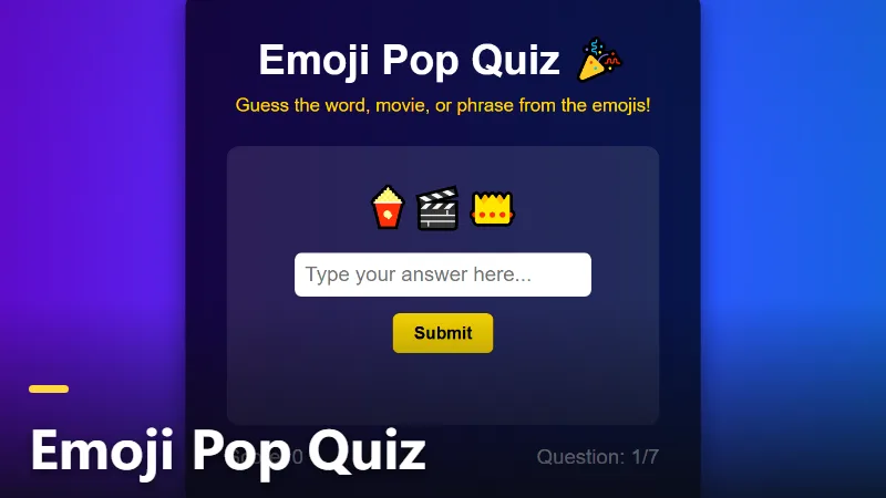 Emoji Pop Quiz