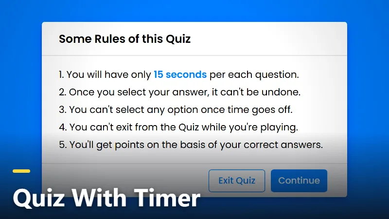 Quiz With Timer