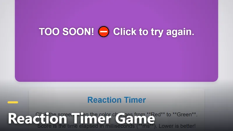 Reaction Timer Game