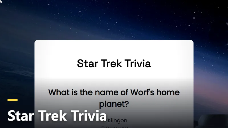 Star Trek Trivia