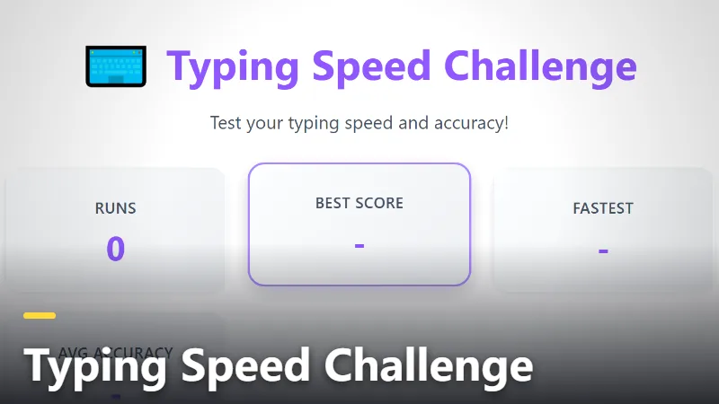 Typing Speed Challenge